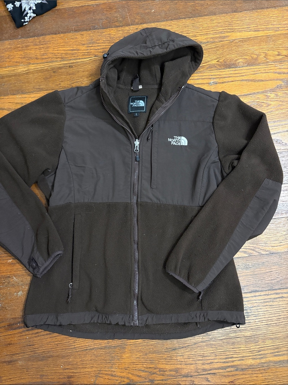 The North Face Retro Denali Brown Hooded Lightweight Fleece Jacket women’s L